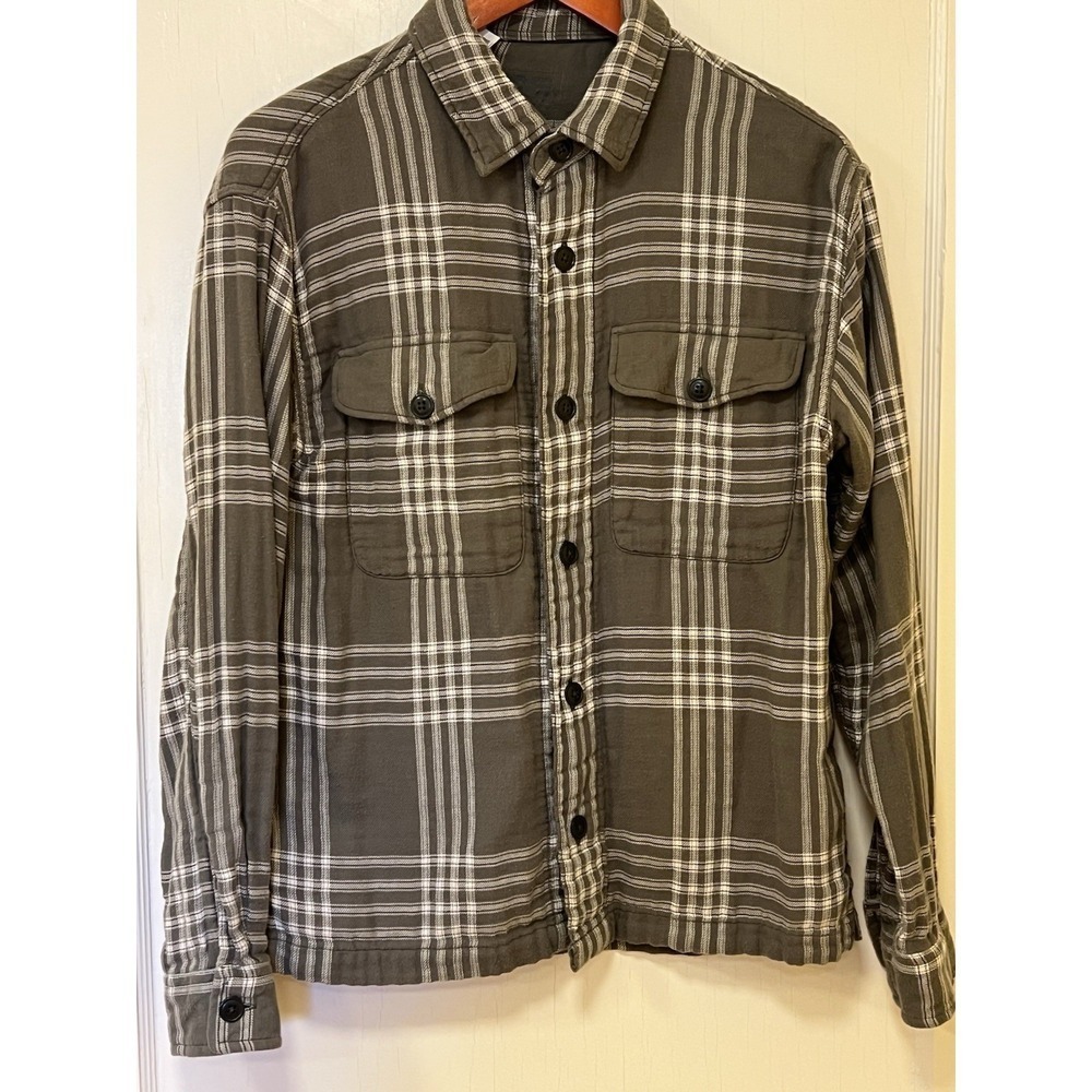 American Eagle Shirt Green Plaid Flannel 100% Cotton XS Long Sleeve